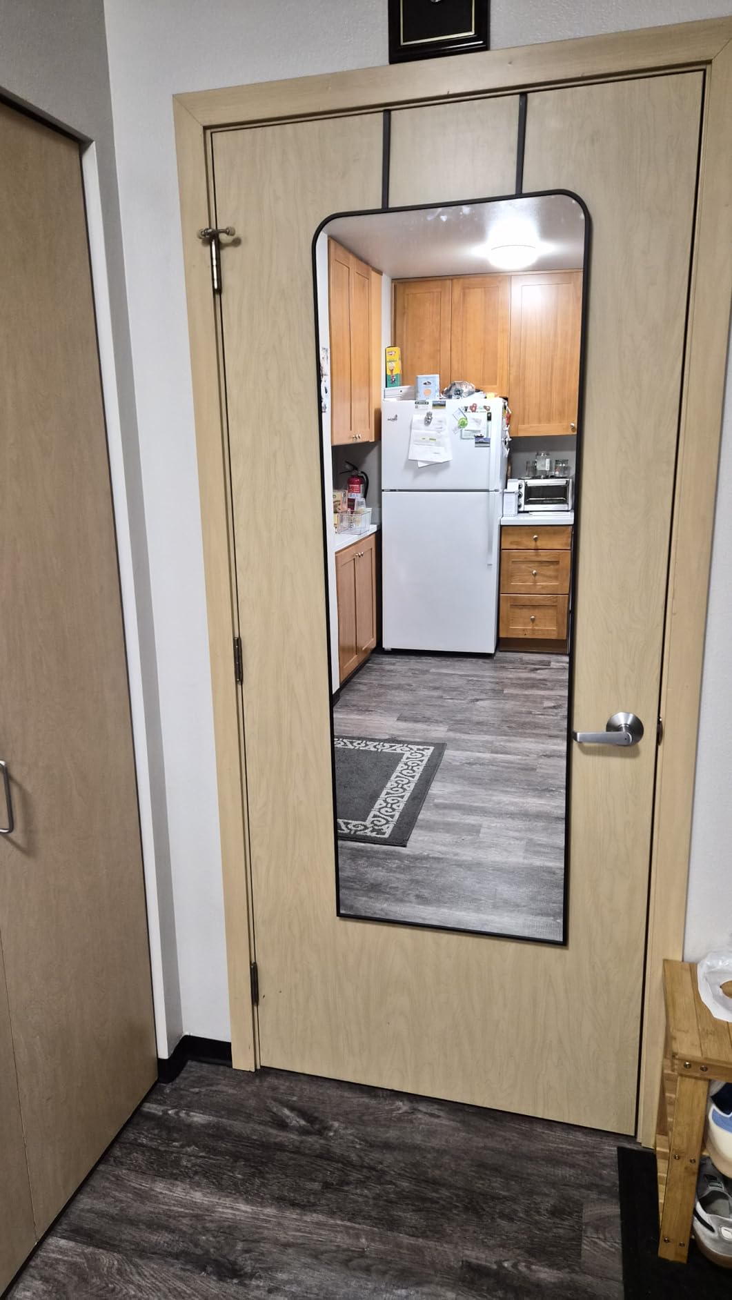 SCWF-GZ 47x14 Full Length Mirror Over the Door Hang or Wall Mounted Black customer photo 1