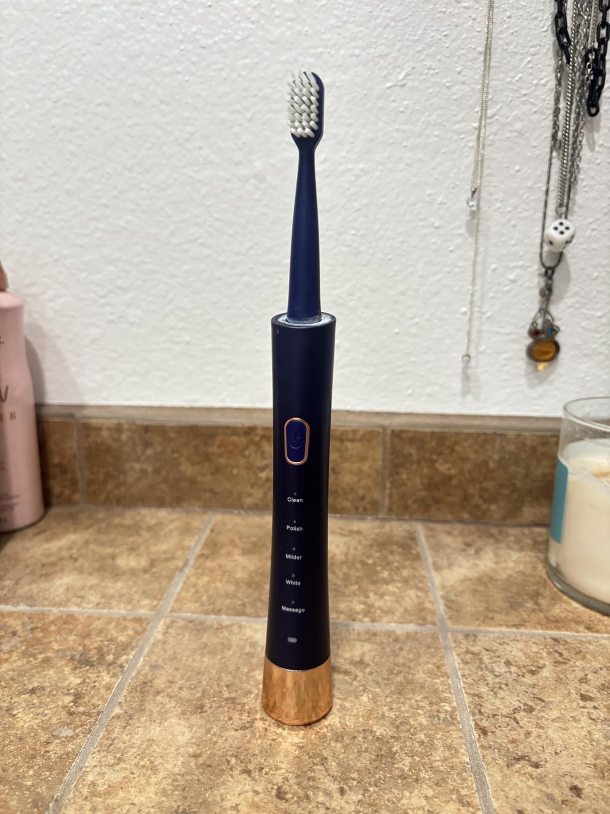 AJELU USB Rechargeable Sonic Electric Toothbrush for Adults, Powered Motor High Vibration Teeth & Gum Care, Soft Dupont Brush Heads, 2 Minutes Timer 5 Modes, Green customer photo 1
