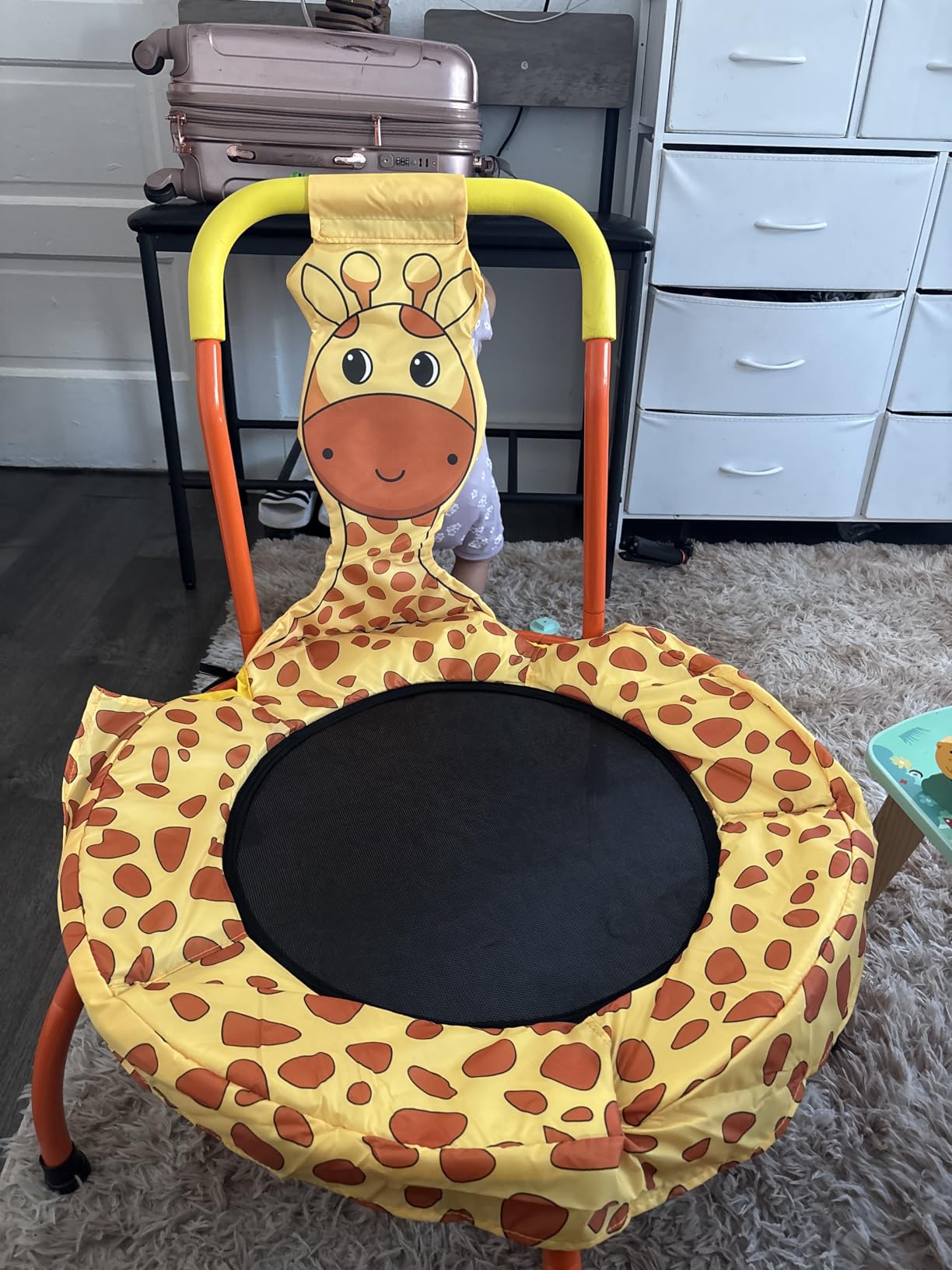 Yeeeasy Toddler Trampoline Baby Trampoline - Mini Trampolines for Kids 1 Year Plus Nursery Toy Gifts, Baby Gifts for Boys and Girls, Indoor and Outdoor, Giraffe customer photo 1