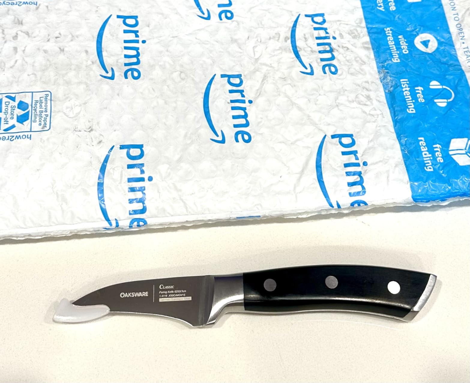 OAKSWARE Bird Beak Paring Knife, 2.75 Inch Razor-Sharp Pro Tourné Knife customer photo 1