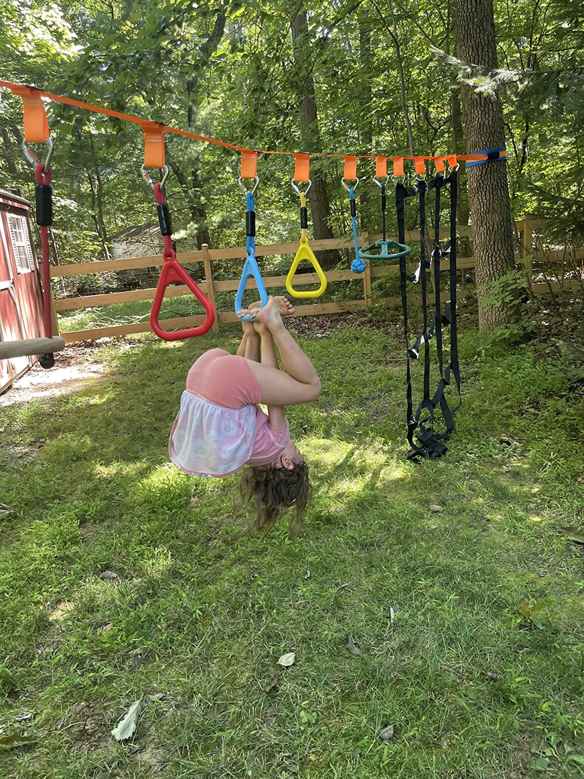 Hyponix Ninja Warrior Obstacle Course for Kids, 2 x 60 ft, 13 Obstacles customer photo 2