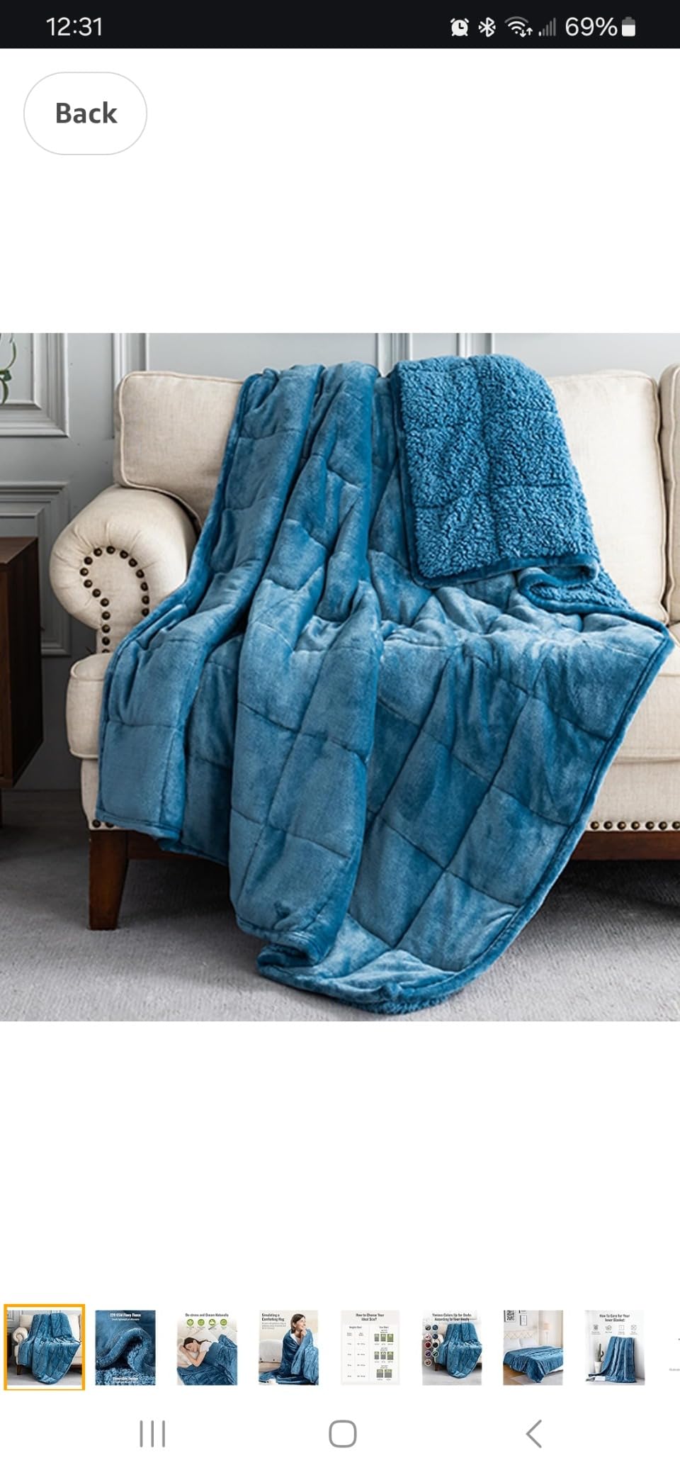 Uttermara Weighted Blankets for Adults Queen Size, 20lbs 60x80 inches customer photo 2
