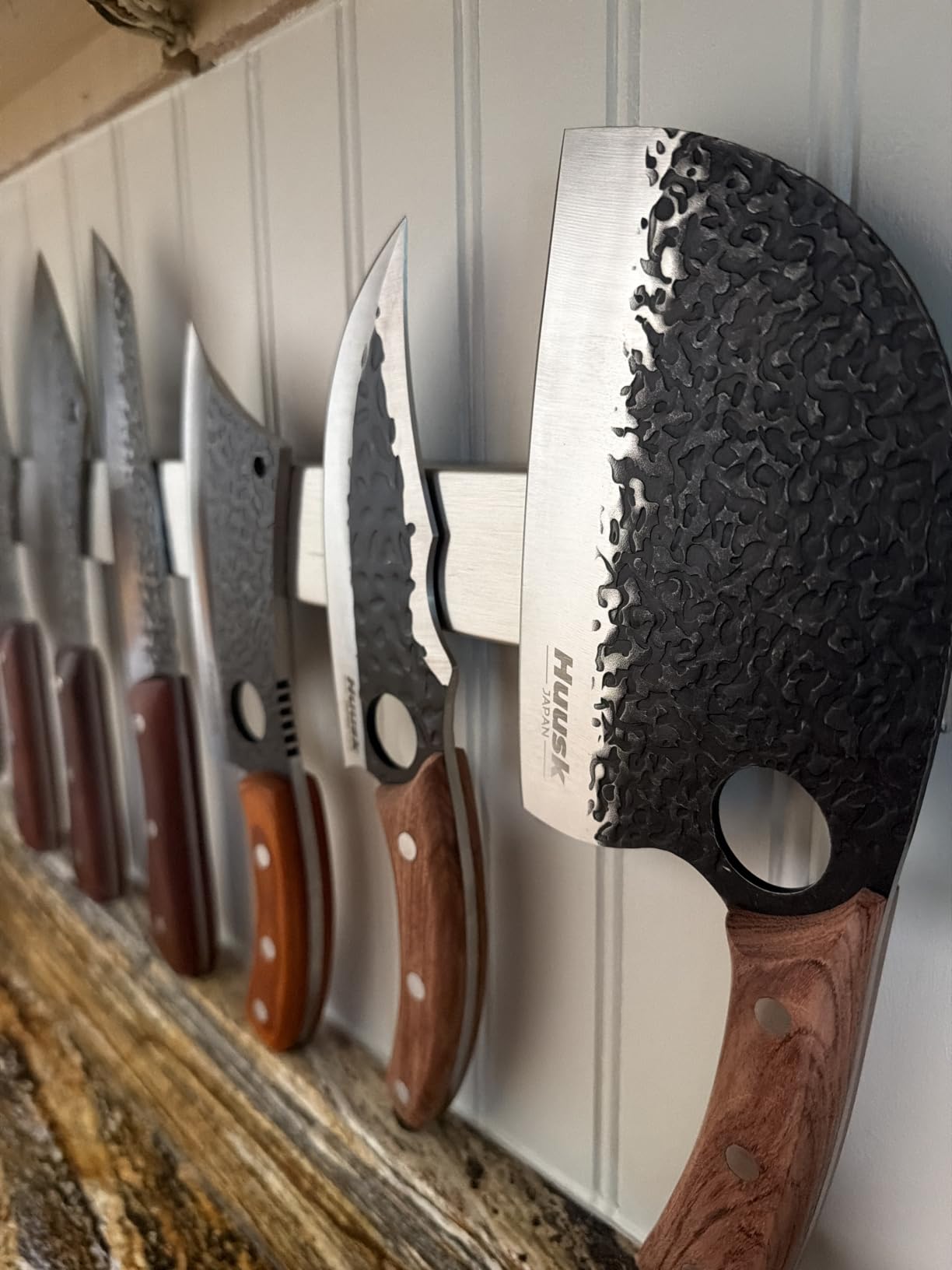 Magnetic Knife Holder for Wall, Knife Magnetic Strip Magnetic Knife Holder for Refrigerator Mount Knife Rack Kitchen Utensil Holder Metal Tool Holder Knife Block Kitchen Organizer Accessories 9.7 Inch customer photo 2