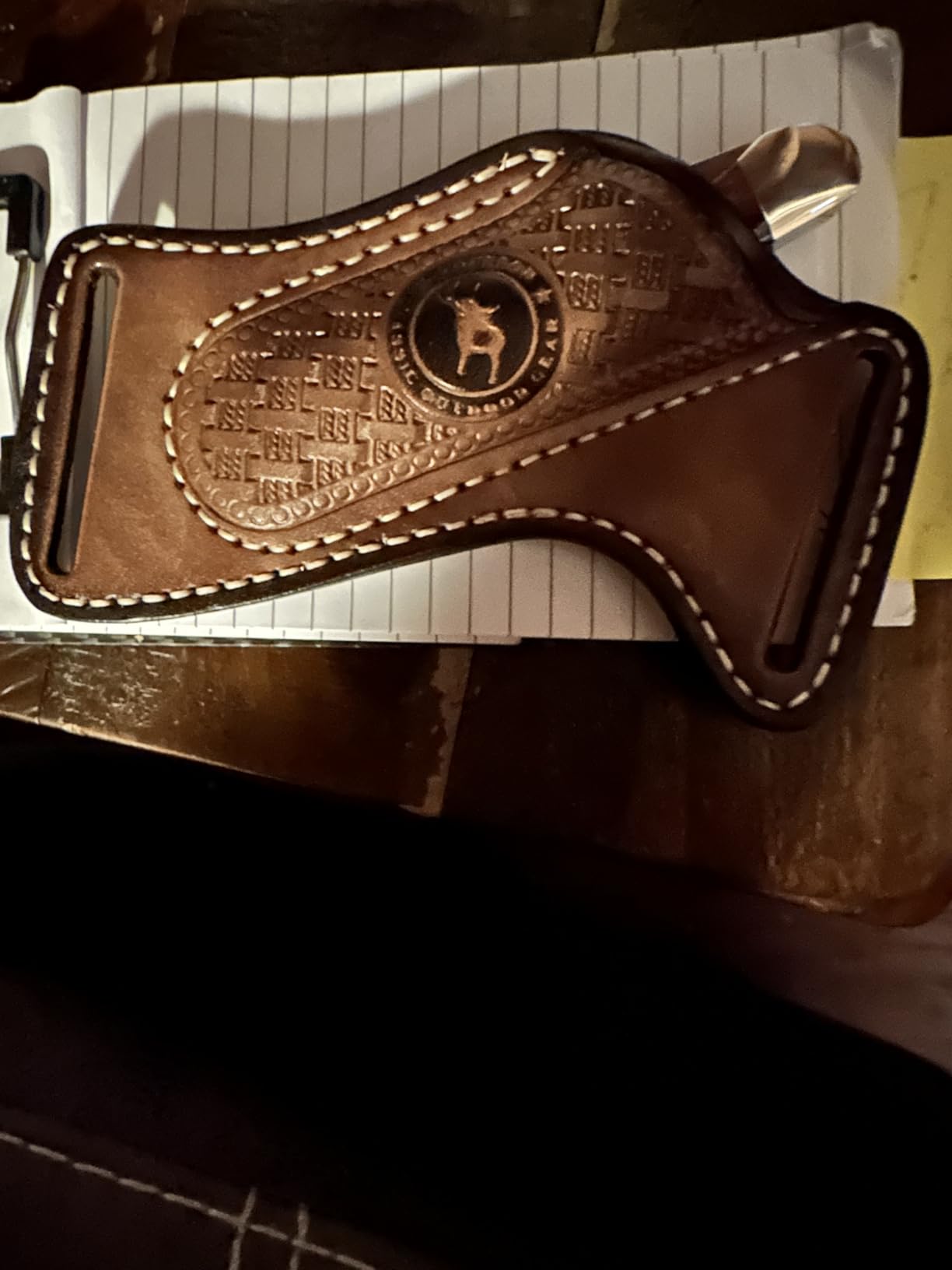 Leather Knife Sheath for Belt EDC Folding Pocket Knife Holster Compact Draw customer photo 1