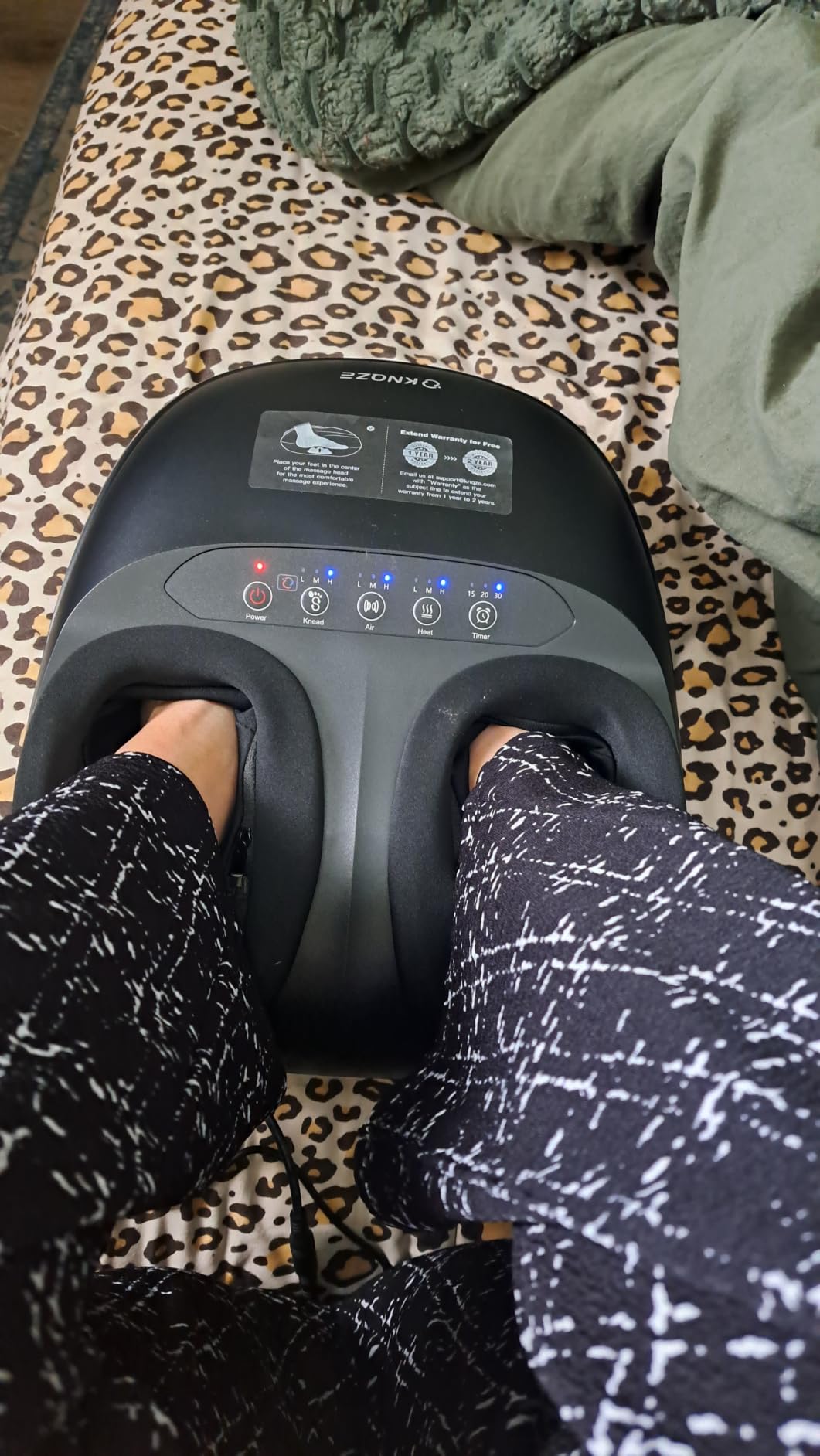 KNQZE Shiatsu Foot Massager with Heat for Plantar Fasciitis, FSA Eligible customer photo 2