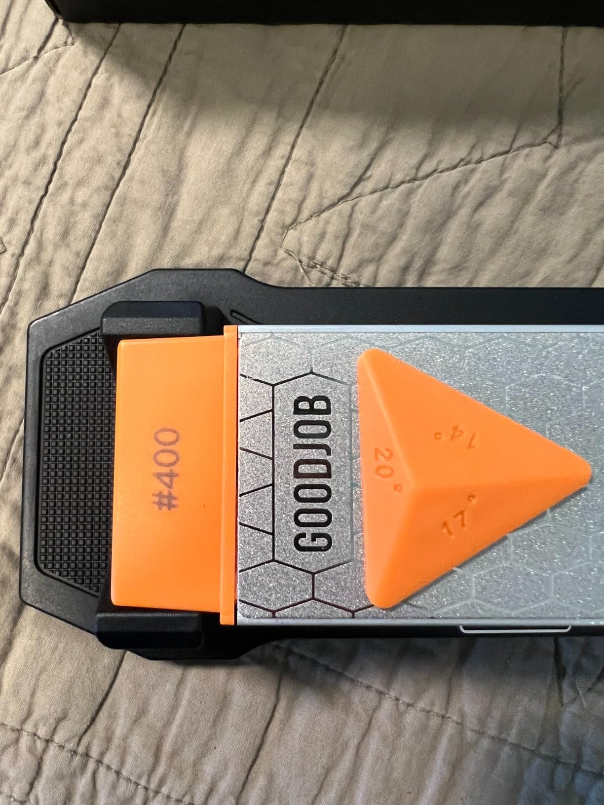 Diamond Sharpening Stone, 3‑Sided Grit 400/1000/8000 for Knife Sharpening customer photo 1
