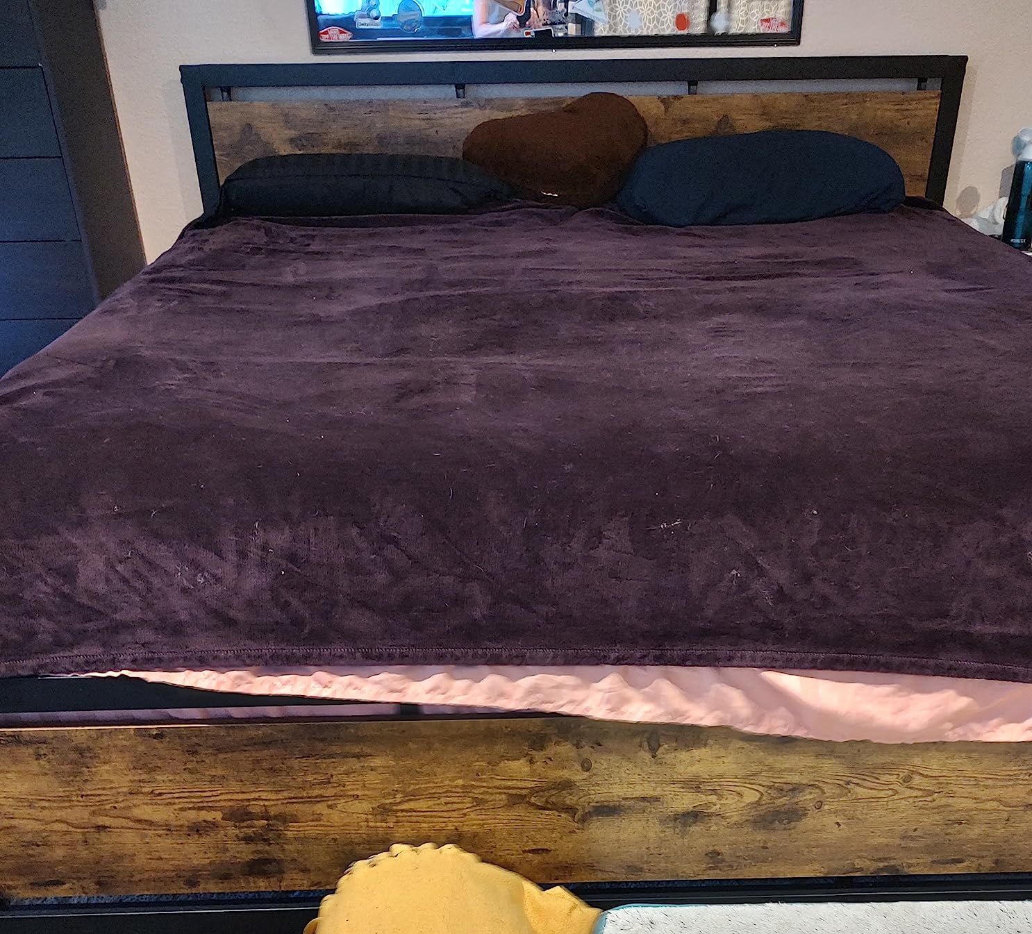 LIKIMIO King Size Bed Frame with Headboard and Footboard customer photo 2