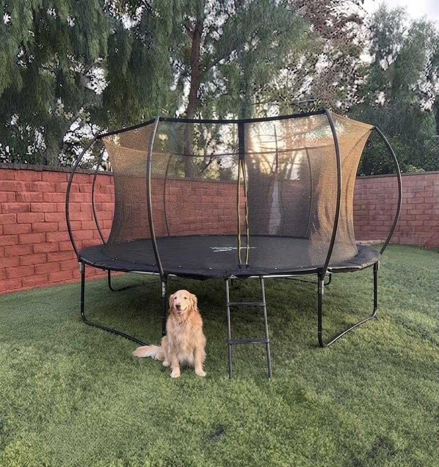 JELENS Trampoline 8FT 10FT 12FT 14FT 15FT 16FT, Recreational Trampolines with Enclosure Net, Outdoor Anti-Rust Trampolines for Kids and Adults, ASTM Approved customer photo 2