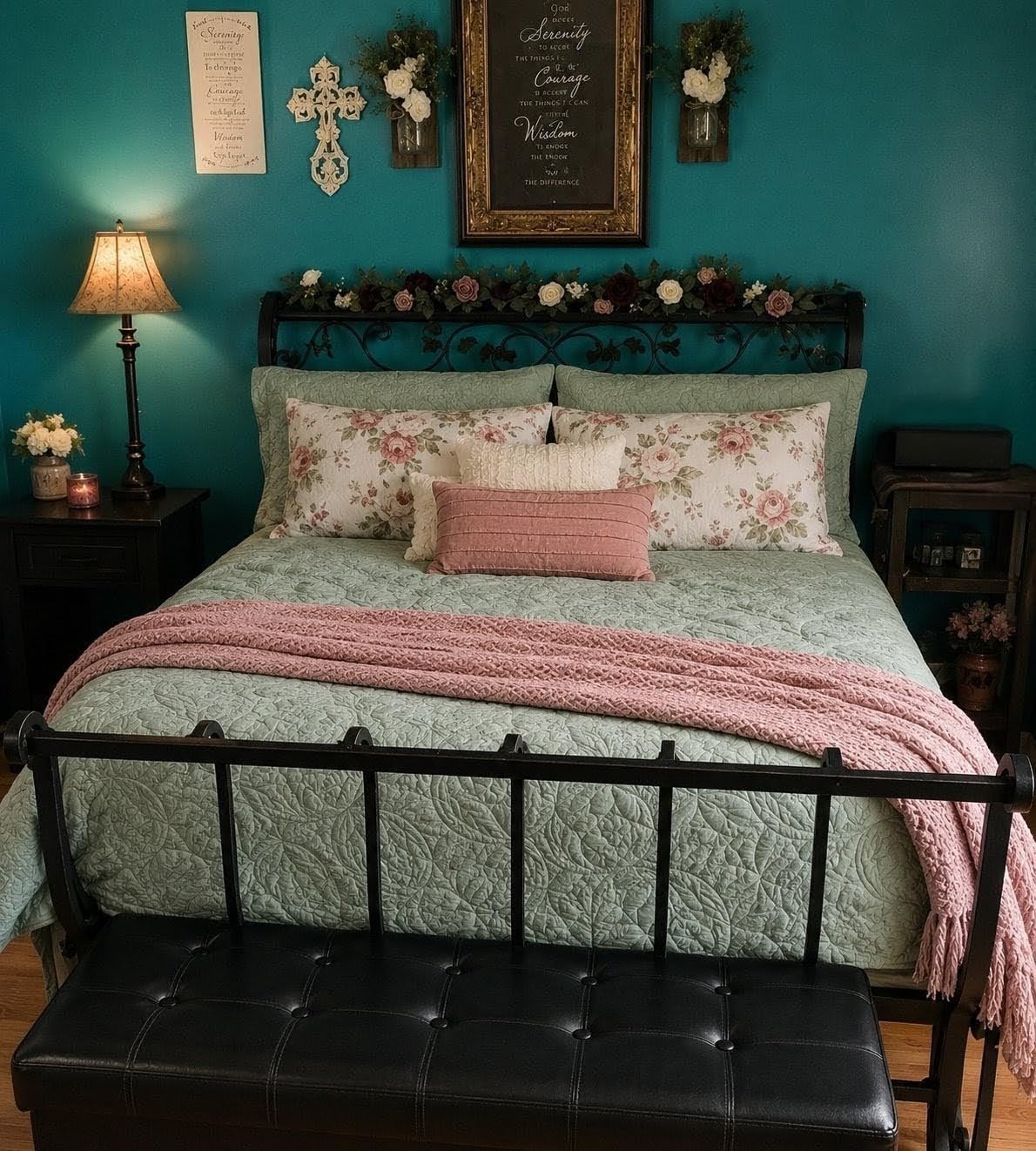 Hafenpo 16 Inch King Bed Frame - Sturdy Metal Platform King Size, No Box Spring Needed, Heavy Duty, Easy Assembly, Strong Bearing Capacity, Under Bed Storage, Black customer photo 1