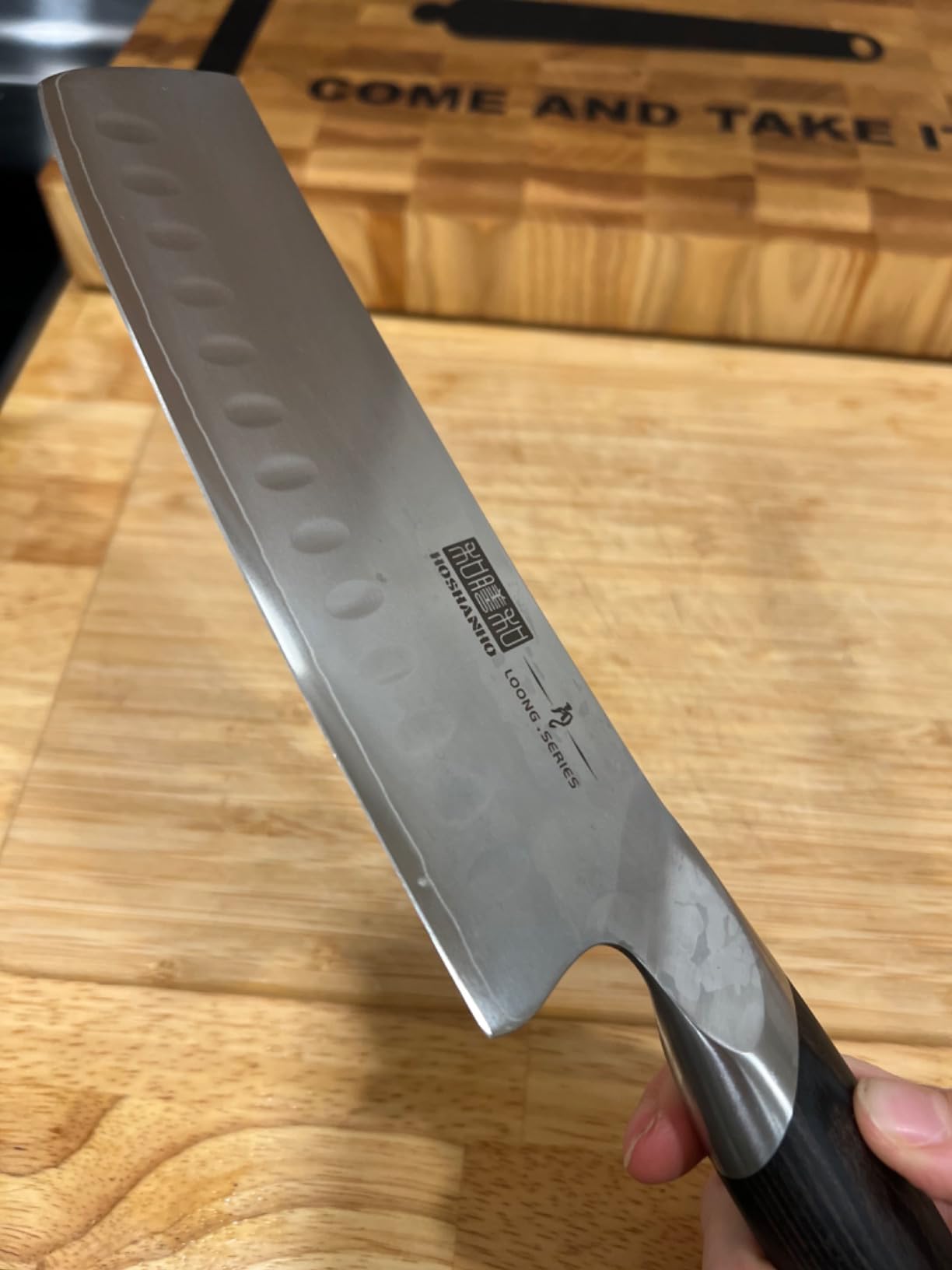 HOSHANHO 7 Inch Nakiri Knife, Ultra Sharp Japanese Kitchen Chef Knife customer photo 2