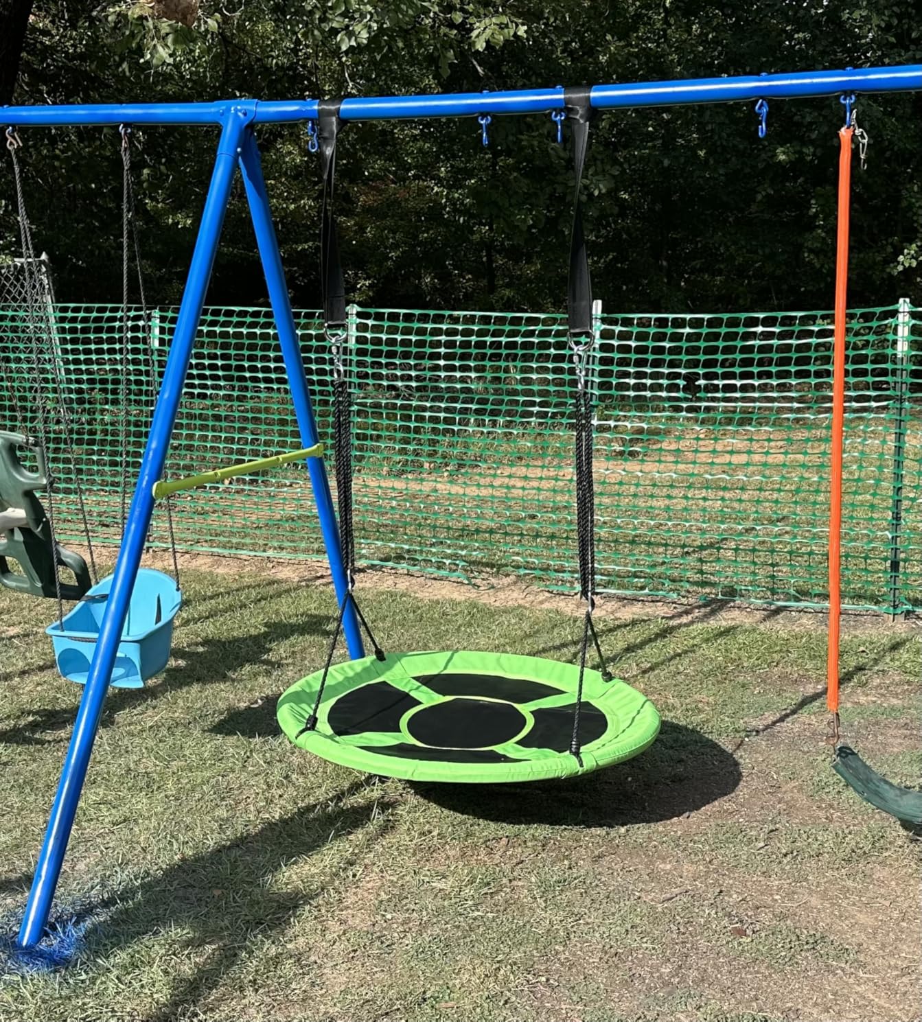 40 Inch Saucer Swing for Kids, Tree Swing with Adjustable Ropes and Straps customer photo 2