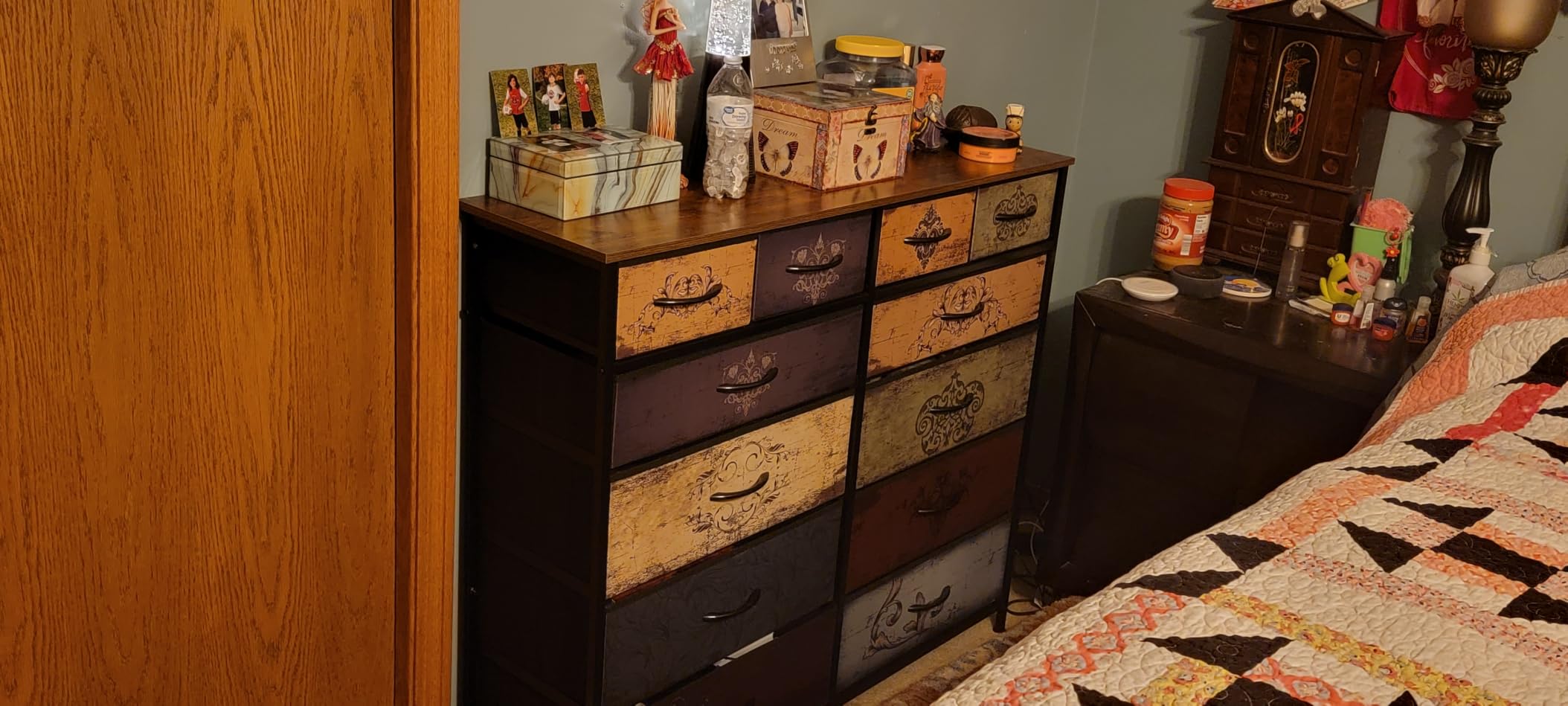 VASICAR Chest of Drawers for Bedroom 12 Deep Drawers Tall Fabric Dresser customer photo 1
