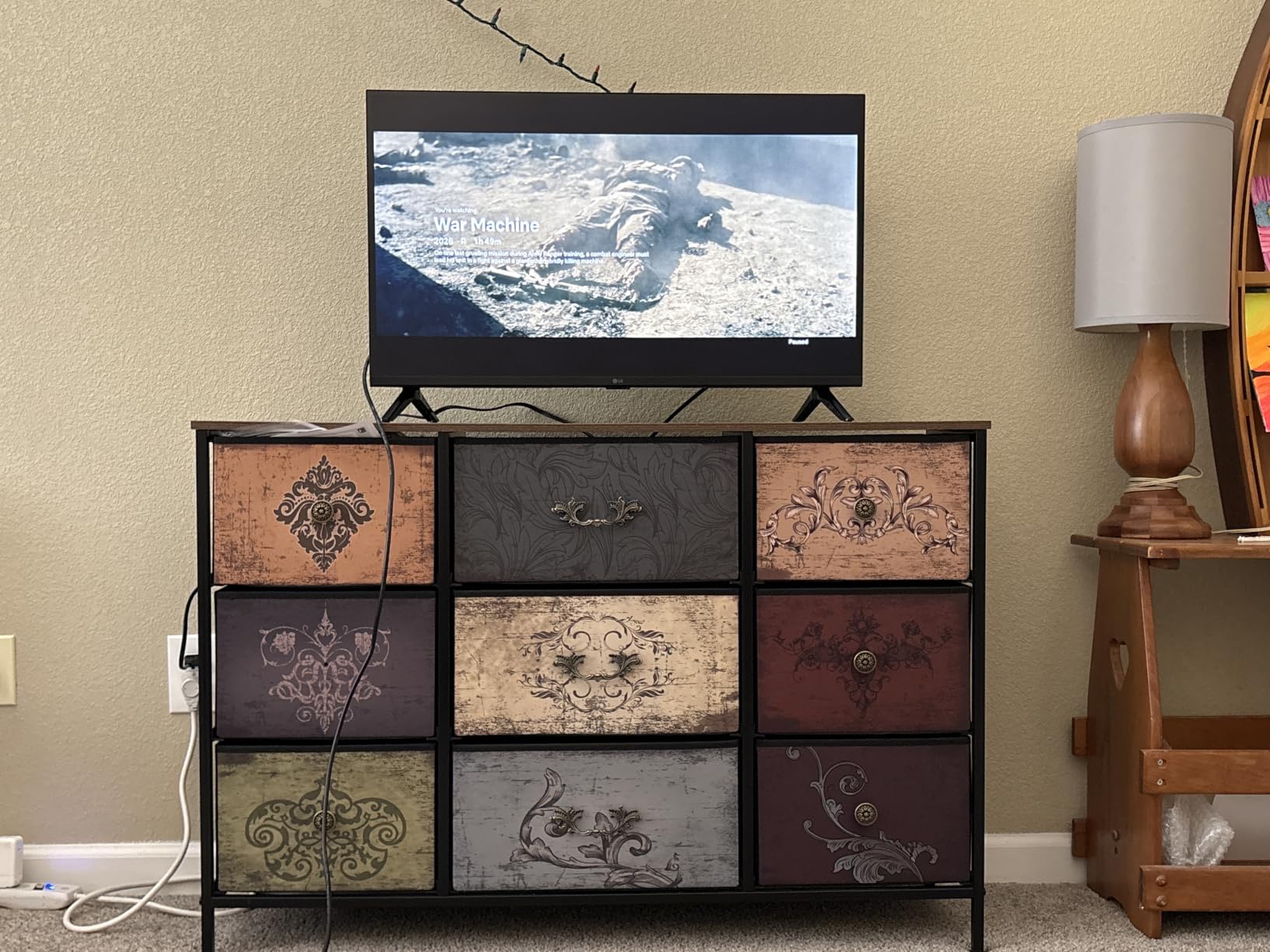 VASICAR Dresser for Bedroom with 9 Deep Fabric Drawers, Wide TV Stand customer photo 2