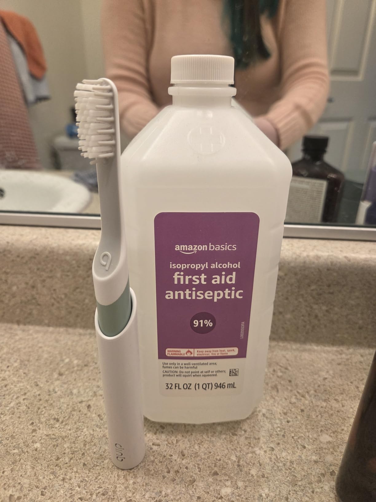 Quip Sonic Electric Toothbrush for Adults, Extra Brush Head, Magenta customer photo 1