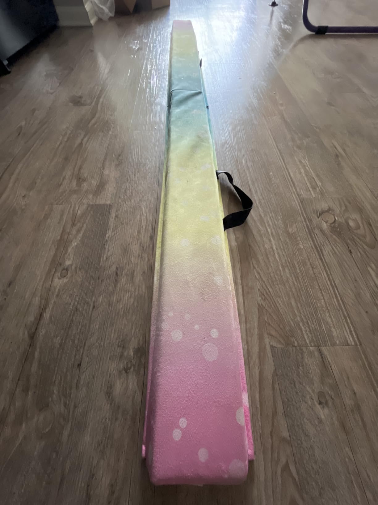 6FT/9FT Folding Balance Beam for Kids ages 3-15- Foldable Gymnastics Floor Beam,Anti-Slip ,Carrying Bag, Faux Suede Covered,EVA foam,Gymnastics Equipment for Kids Training At Home,School,Gym Center customer photo 1