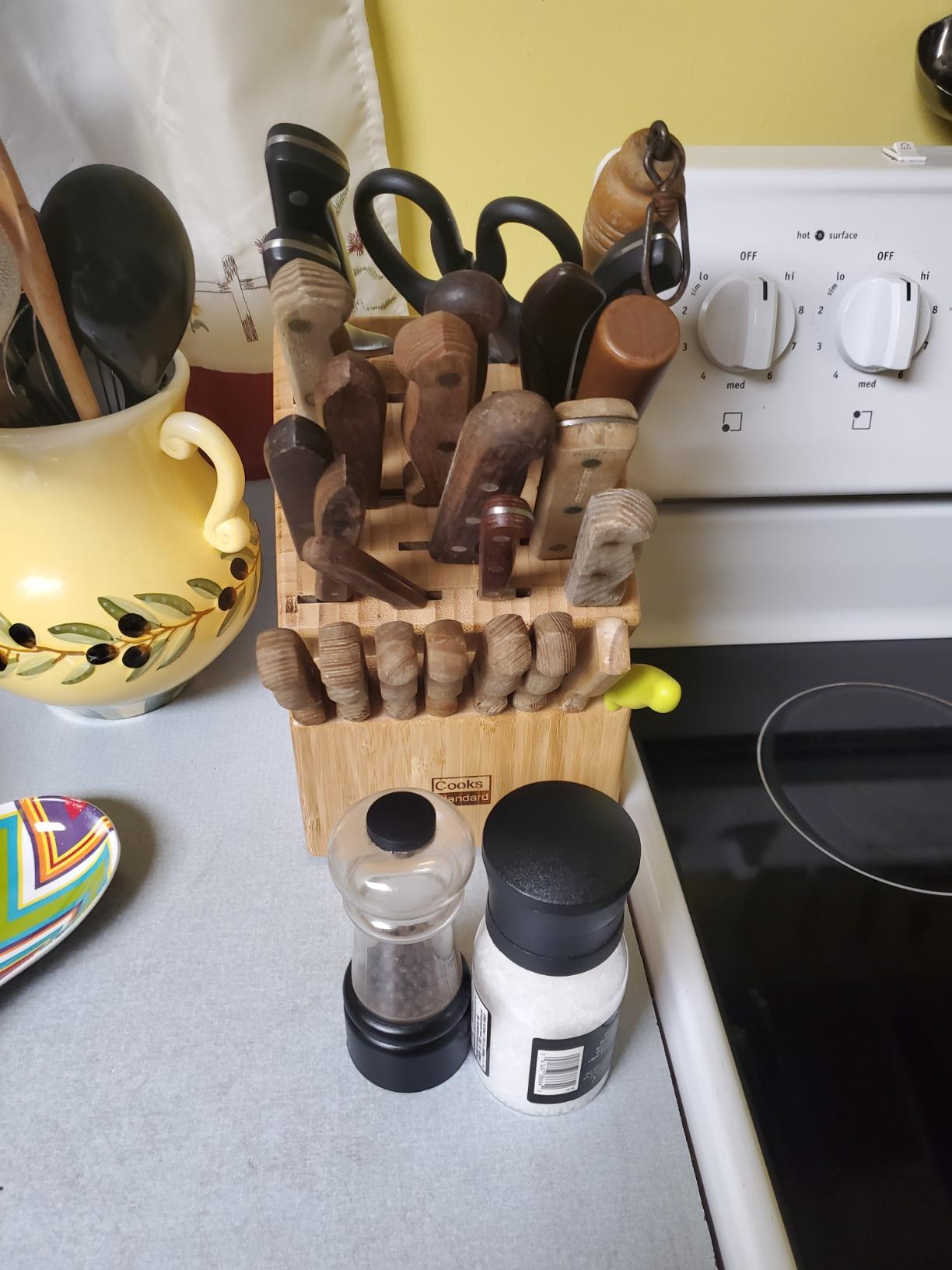Cooks Standard Classic Bamboo 20-Slot Universal Knife Block without Knives customer photo 2
