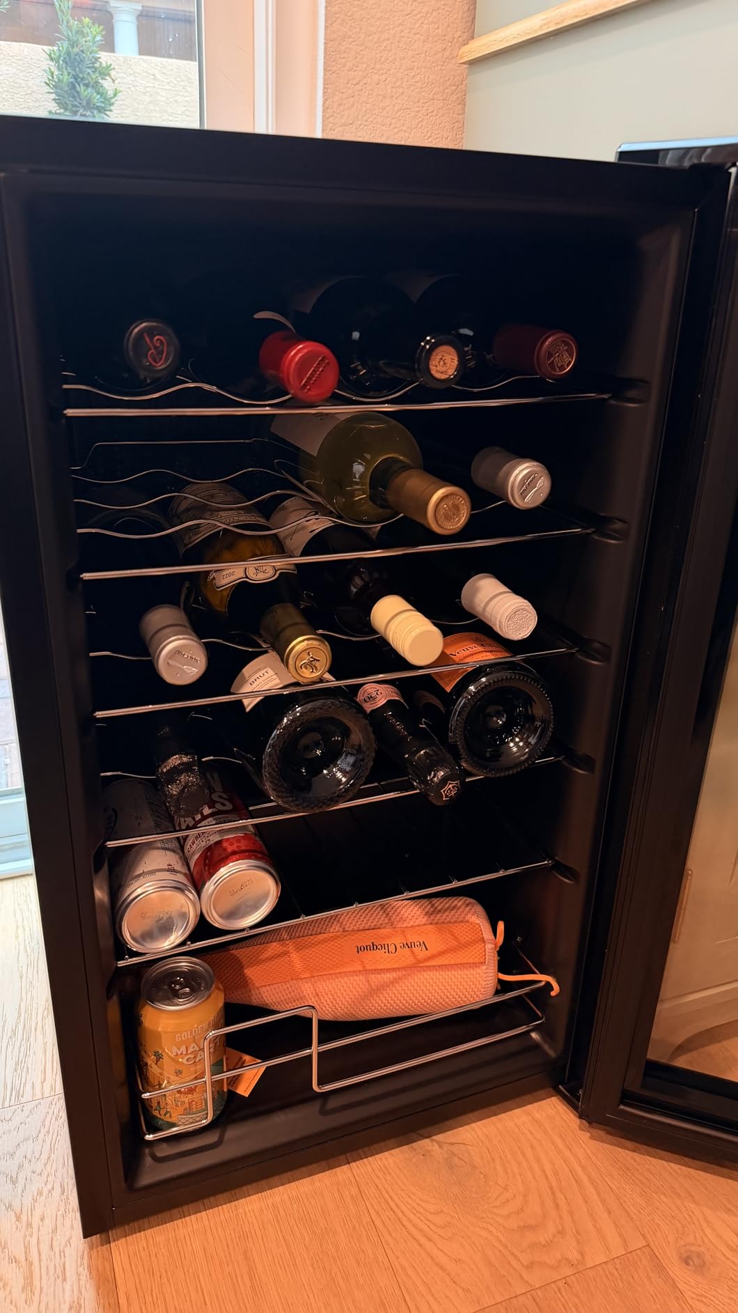 BODEGA 15 Inch Dual Zone Wine Fridge, 30 Bottle, Black 15” Wine Cooler Under Counter For Home and Kitchen, With Double-Layer Glass Door, Wine Refrigerators Free standing with Temperature Control. customer photo 1
