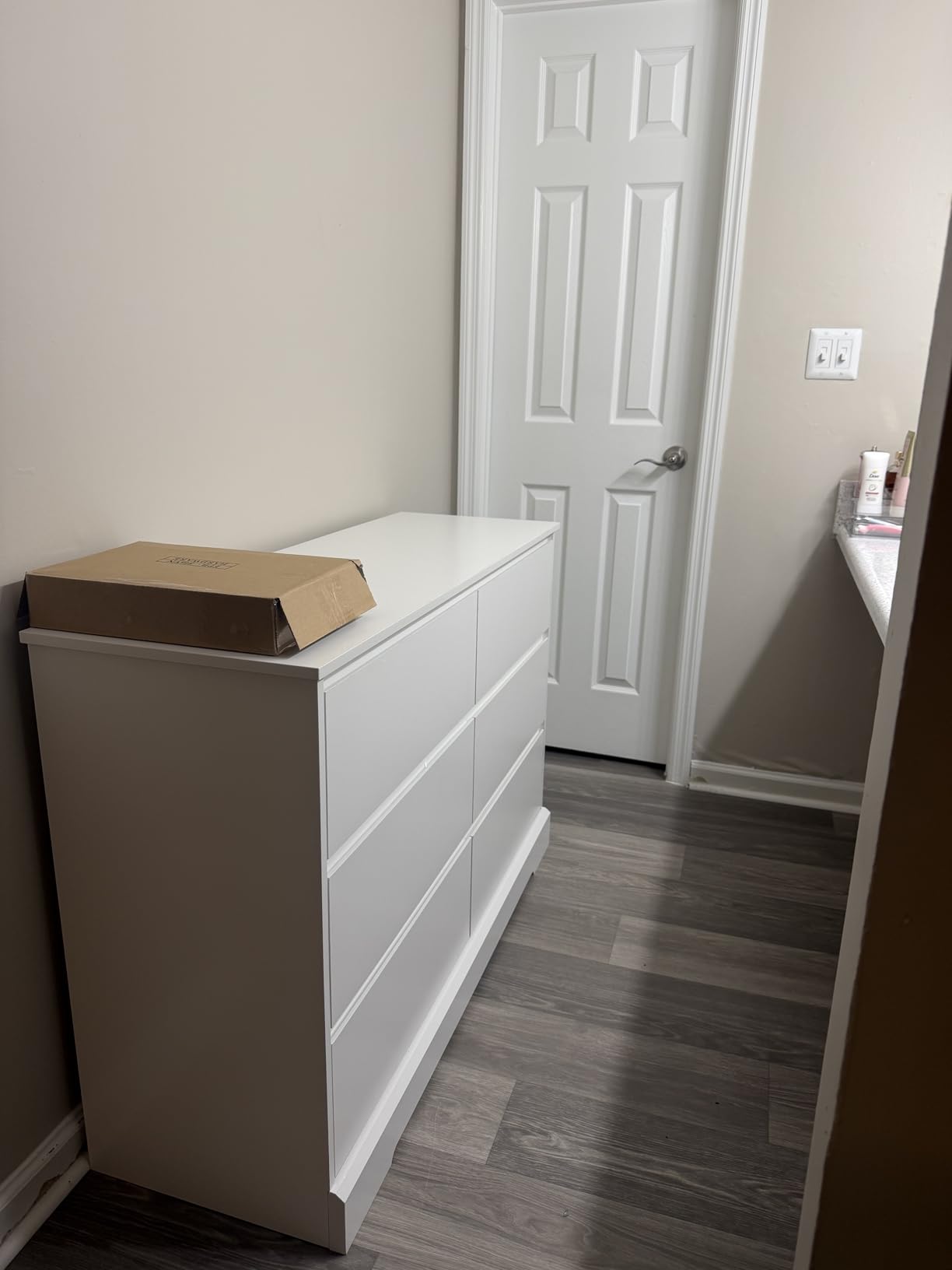 FOTOSOK Black Dresser for Bedroom, Modern 6 Drawer Double Dresser customer photo 1