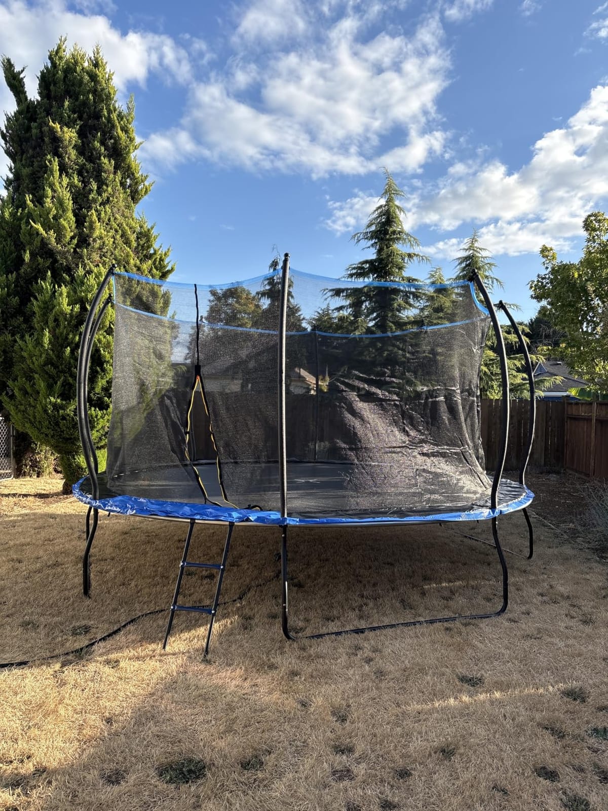 YUMPIE 8FT 10FT 12FT 14FT 16FT Quick-Connect Outdoor Trampoline with Ladder customer photo 2