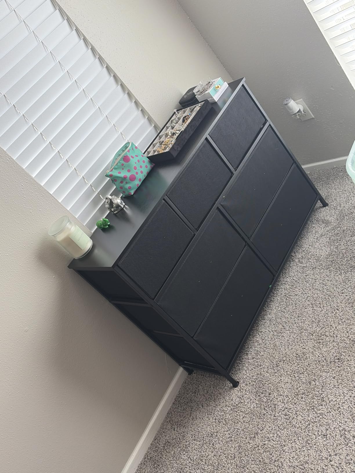 SONGMICS Dresser for Bedroom, Tall Dresser with 5 Fabric Drawers customer photo 2