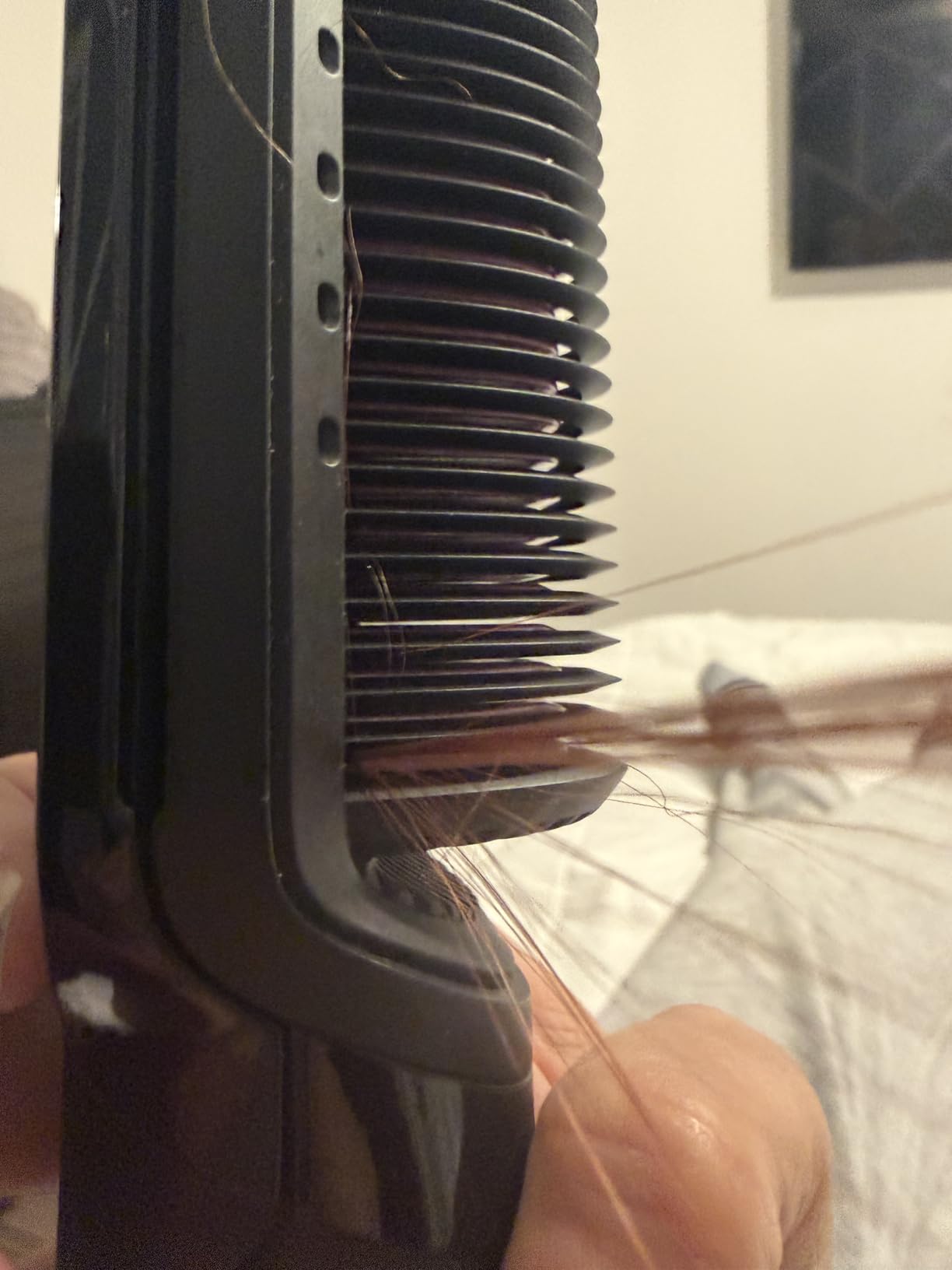 TYMO Flat Iron Hair Straightener Brush 2 in 1, 200M Ions Ceramic Hot Comb customer photo 2