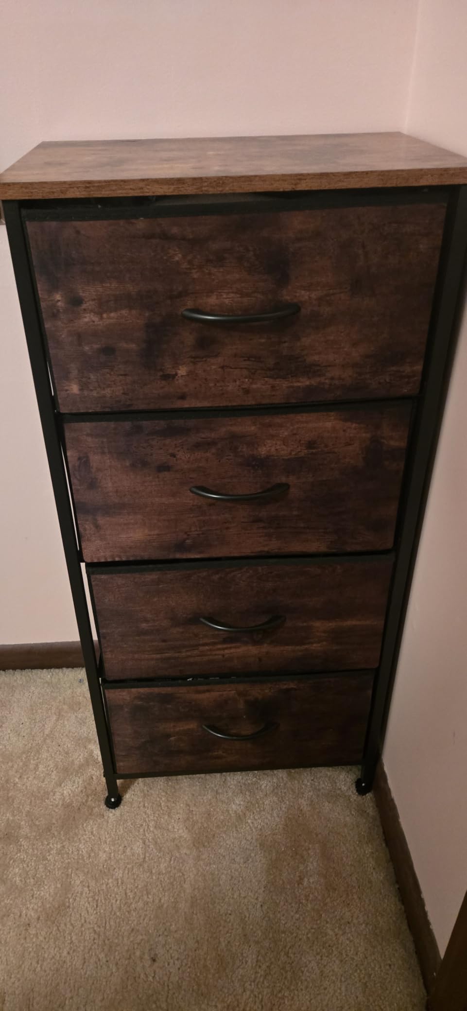 5 Drawers Dresser for Bedroom Fabric Storage Tower with Wooden Top customer photo 2
