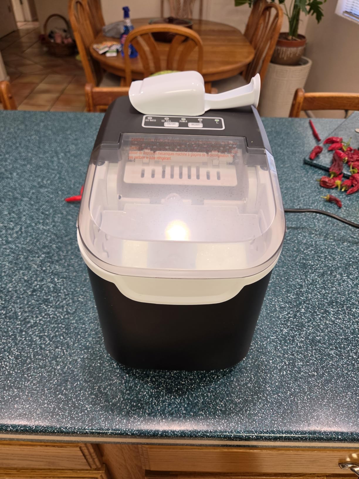 COWSAR Ice Maker Countertop, Portable Ice Machine with Self-Cleaning, 26 lbs/24Hrs, 8 Cubes in 6 Mins, Quiet Compact Commercial Ice Maker for Kitchen, RV, Camping customer photo 1