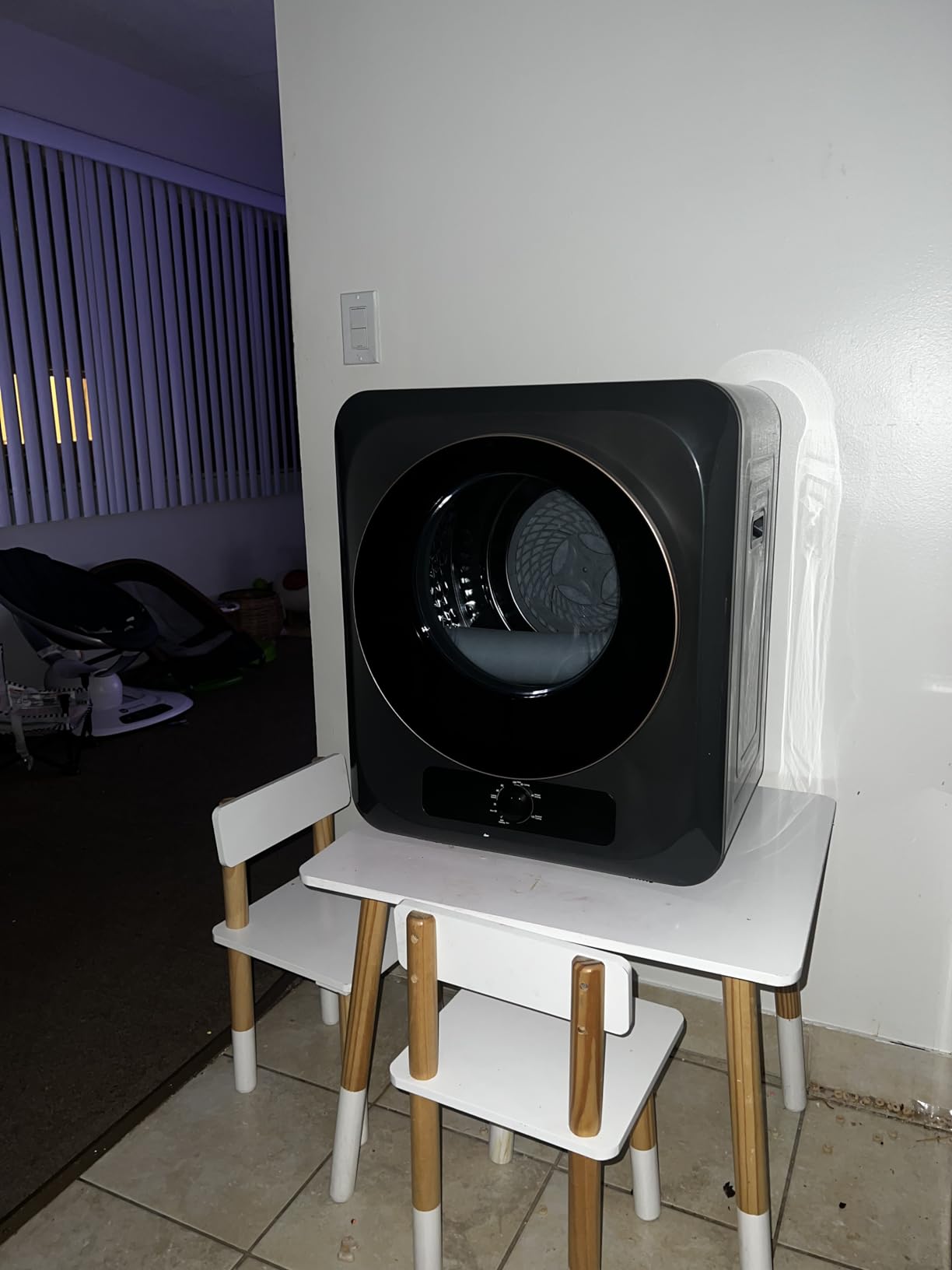 VCJ 3.6 cu.ft Portable Dryer, 1400W Electric Clothes Dryer with 12 Drying Modes & LED Control Panel, Front Load Compact Dryer for Home, Apartment, Dorms customer photo 1
