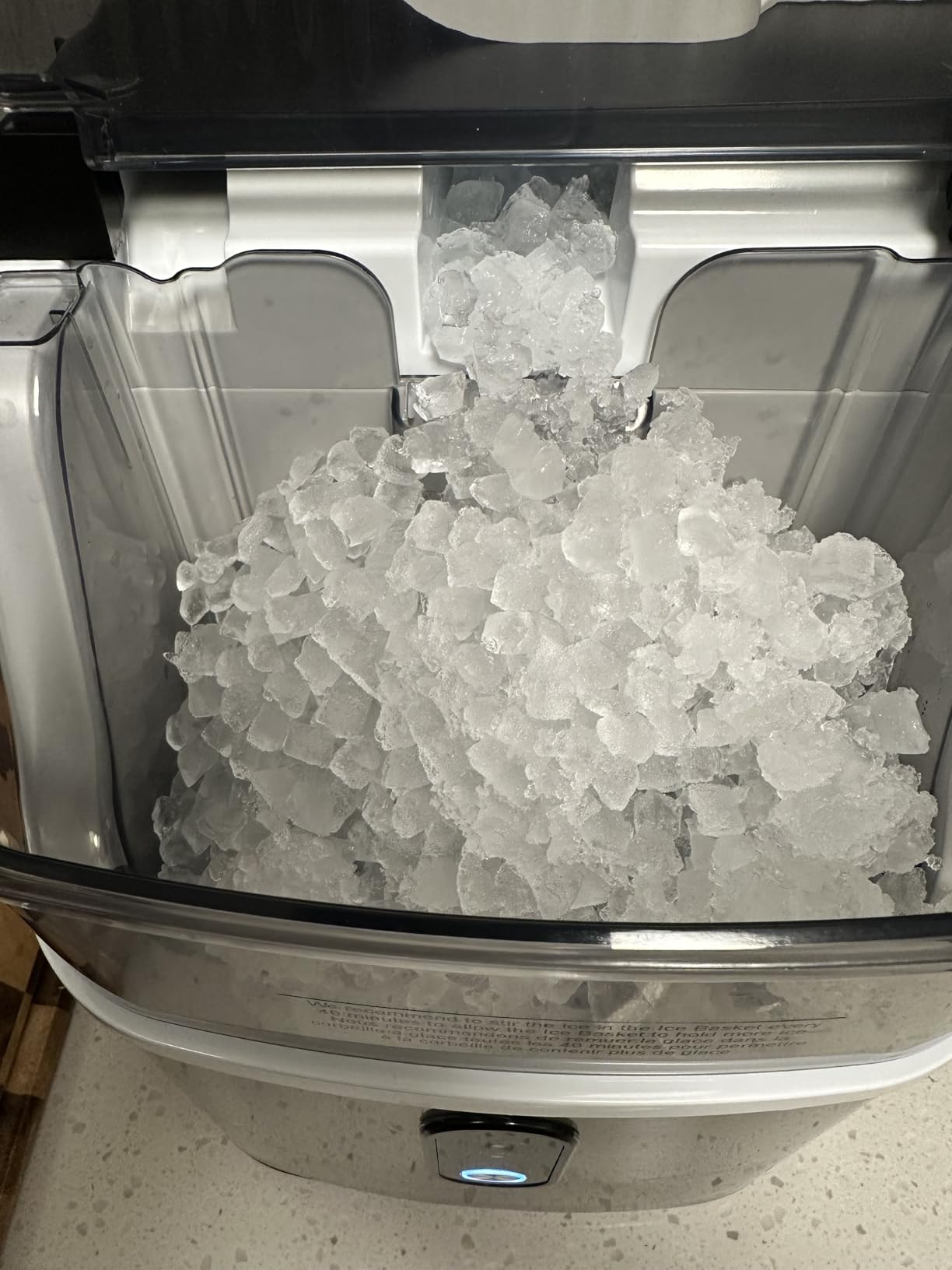 Antarctic Star Nugget Ice Maker Countertop, 35lbs/24H, Soft Chewable Ice, Self-Cleaning, Fast Making in 8 Mins, Portable Ice Machine with Handle, Ice Basket & Scoop, Stainless Steel Silver customer photo 1