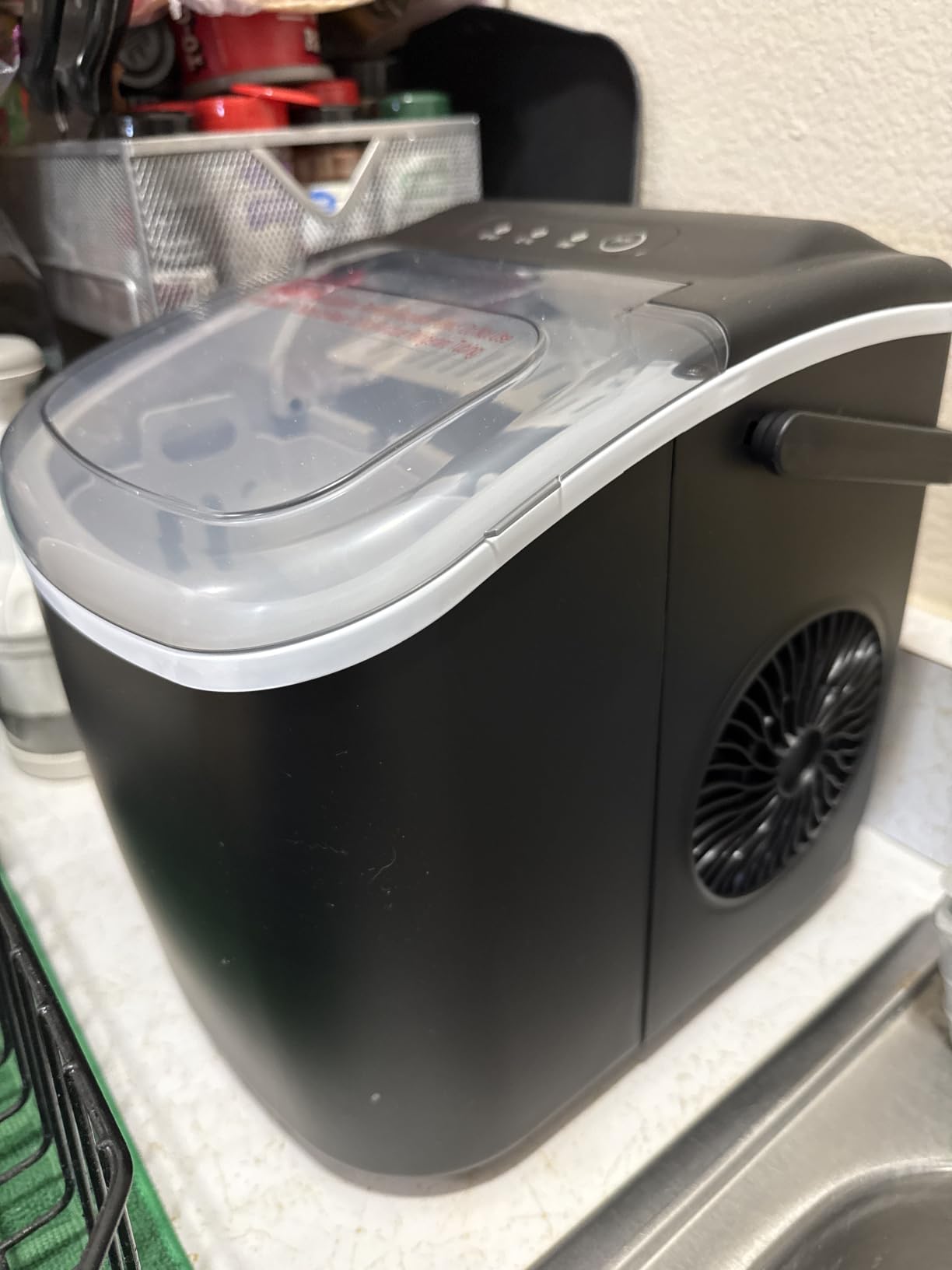 Antarctic Star Nugget Ice Maker Countertop, 35lbs/24H, Soft Chewable Ice, Self-Cleaning, Fast Making in 8 Mins, Portable Ice Machine with Handle, Ice Basket & Scoop, Stainless Steel Silver customer photo 2