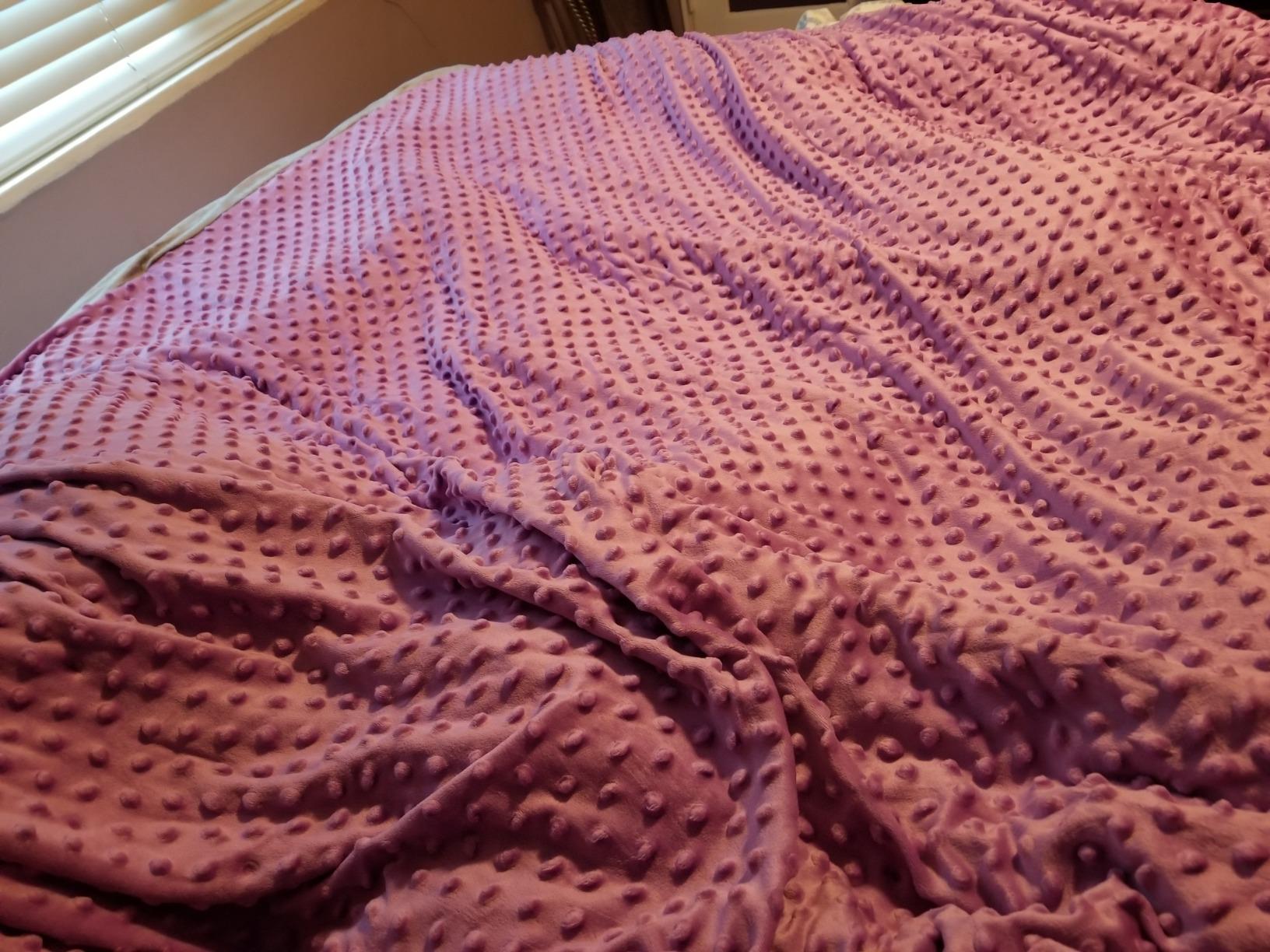 Machine Washable Weighted Blanket for Adults - Heavy Blankets for All-Season Sleeping, Cooling Soft & Breathable with Premium Glass Beads (48” x 72”|15lbs) customer photo 1