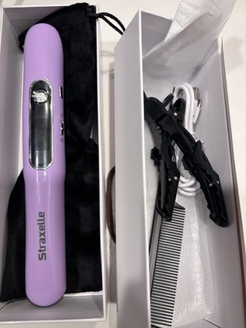 Mini Cordless Hair Straighteners and Curler,Travel Essential customer photo 1