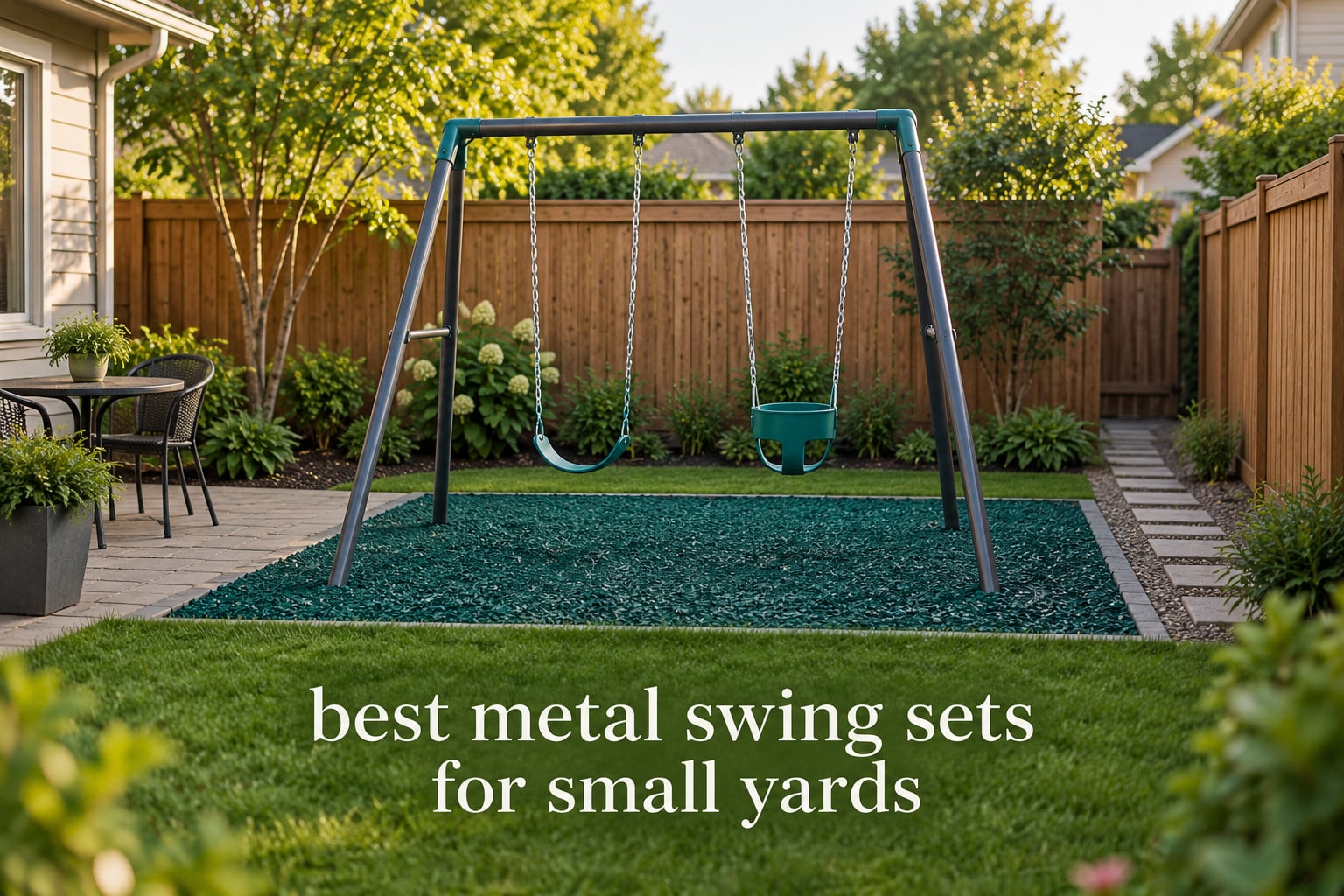 best metal swing sets for small yards