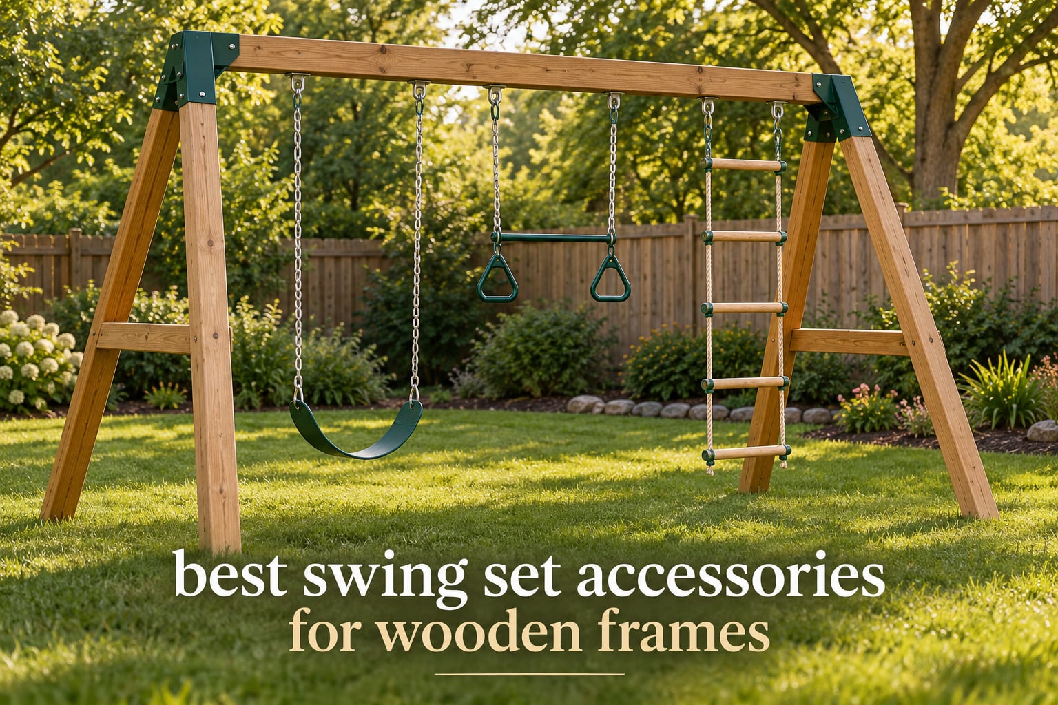 best swing set accessories for wooden frames