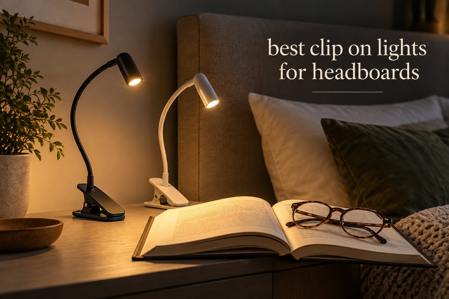 best clip on lights for headboards